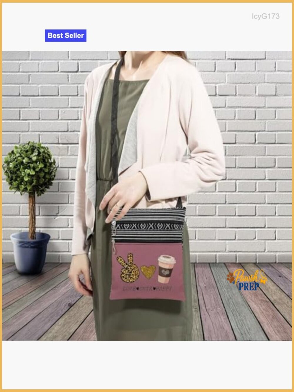 Small Crossbody Bag with Adjustable Strap Zipper Closure Pouch - Picture 2 of 7